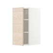 METOD - Wall cabinet with shelves, white/Askersund light ash effect, 30x37x60 cm