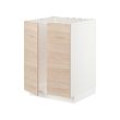 METOD - Base cabinet for sink + 2 doors, white/Askersund light ash effect, 60x60x80 cm