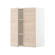 METOD - Kabinet dinding dg rak/2 pintu, putih/Askersund efek kayu ash terang, 60x37x80 cm