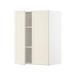 METOD - Wall cabinet with shelves/2 doors, white/Bodbyn off-white, 60x37x80 cm