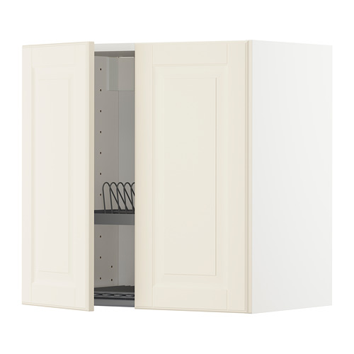 METOD wall cabinet w dish drainer/2 doors