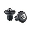 KLINGSTORP - Knob, black/chrome-plated, 23 mm