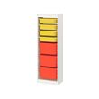 TROFAST - Storage combination with boxes, white/yellow orange, 46x146 cm