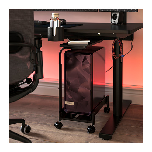 LÅNESPELARE computer cart with shelf