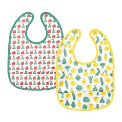 MATVRÅ - Celemek bayi, pola buah-buahan/sayuran/hijau kuning