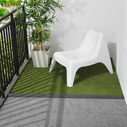 RUNNEN - Edging strip, outdoor floor decking, dark grey