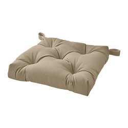 MALINDA - Chair cushion, beige, 40/35x38x7 cm