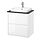 BACKSJÖN/ÄNGSJÖN - wash-stnd w drawers/wash-basin/tap, high-gloss white/black marble effect, 62x49x71 cm | IKEA Indonesia - PE908320_S1