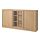 TONSTAD - kombnsi pnyimpanan dg pintu geser, veneer kayu oak/kaca bening, 245x37x120 cm | IKEA Indonesia - PE908337_S1
