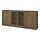 TONSTAD - kombnsi pnyimpanan dg pintu geser, cokelat veneer kayu oak diwarnai/kaca bening, 284x37x120 cm | IKEA Indonesia - PE908375_S1
