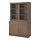 TONSTAD - storage comb w sliding glass doors, brown stained oak veneer/clear glass, 121x47x201 cm | IKEA Indonesia - PE908423_S1