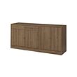 TONSTAD - Storage combination, brown stained oak veneer, 202x47x90 cm
