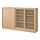 TONSTAD - storage combination w sliding doors, oak veneer/clear glass, 202x37x120 cm | IKEA Indonesia - PE908432_S1