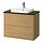 BACKSJÖN/ÄNGSJÖN - wash-stnd w drawers/wash-basin/tap, oak effect/black marble effect, 82x49x71 cm | IKEA Indonesia - PE908499_S1