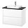BACKSJÖN/ÄNGSJÖN - wash-stnd w drawers/wash-basin/tap, high-gloss white/black marble effect, 82x49x71 cm | IKEA Indonesia - PE908503_S1