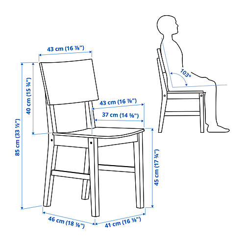 NORDEN/KARSKÄR table and 2 chairs