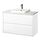 BACKSJÖN/ÄNGSJÖN - wash-stnd w drawers/wash-basin/tap, high-gloss white/white marble effect, 102x49x71 cm | IKEA Indonesia - PE908529_S1