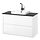 BACKSJÖN/ÄNGSJÖN - wash-stnd w drawers/wash-basin/tap, high-gloss white/black marble effect, 102x49x71 cm | IKEA Indonesia - PE908540_S1