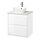 KATTEVIK/ÄNGSJÖN - wash-stnd w drawers/wash-basin/tap, high-gloss white/white marble effect, 62x49x80 cm | IKEA Indonesia - PE908569_S1