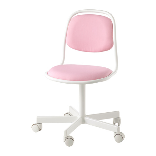 ÖRFJÄLL children's desk chair, white/Vissle pink IKEA Indonesia