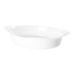 LÄTTVIKTIG - Piring oven, putih, 30x19 cm