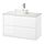 KATTEVIK/ÄNGSJÖN - wash-stnd w drawers/wash-basin/tap, high-gloss white/white marble effect, 102x49x80 cm | IKEA Indonesia - PE908623_S1