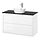 KATTEVIK/ÄNGSJÖN - wash-stnd w drawers/wash-basin/tap, high-gloss white/black marble effect, 102x49x80 cm | IKEA Indonesia - PE908609_S1