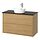 KATTEVIK/ÄNGSJÖN - wash-stnd w drawers/wash-basin/tap, oak effect/black marble effect, 102x49x80 cm | IKEA Indonesia - PE908621_S1