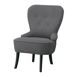REMSTA - Armchair, Hakebo dark grey