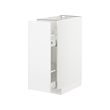 METOD - Base cabinet/pull-out int fittings, white Ringhult/high-gloss white, 30x60x80 cm