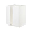 METOD - Base cabinet for sink + 2 doors, white/Ringhult white, 60x60x80 cm