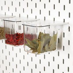 SKÅDIS - Container with lid, white