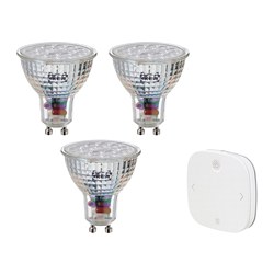 TRÅDFRI - Remote control kit, smart wireless dimmable/white spectrum, GU10