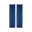 GINSTMOTT - Gorden, 1 pasang, biru tua/dengan pita pos, 145x250 cm