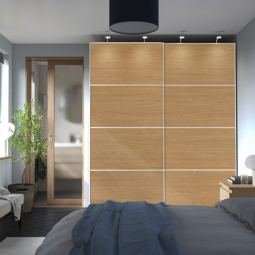 MEHAMN 4 panels for sliding door frame