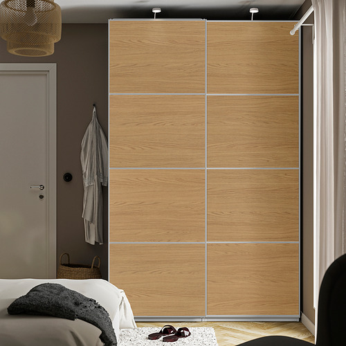 MEHAMN 4 panels for sliding door frame