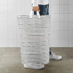 KLUNKA - Laundry bag, white/black, 60 l