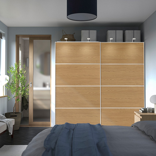 MEHAMN 4 panels for sliding door frame