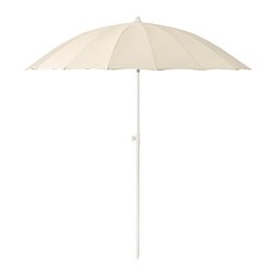 SAMSÖ - Tenda payung, dapat dimiringkan/krem, 200 cm