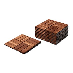 RUNNEN - Dek lantai, luar ruang, diwarnai cokelat, 0.81 m²