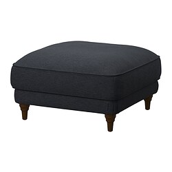 ESSEBODA - Footstool, Knäbäck anthracite/brown