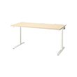 MITTZON - Desk, birch veneer white, 160x80 cm