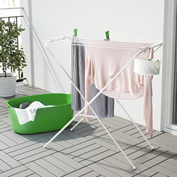 JÄLL - Drying rack, in/outdoor, white