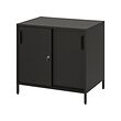 TROTTEN - Cabinet with sliding doors, anthracite, 80x55x75 cm