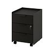 TROTTEN - Drawer unit w 3 drawers on castors, anthracite