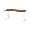 MITTZON - Desk, walnut veneer white, 160x80 cm