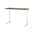 MITTZON - Meja duduk/berdiri, elektrik veneer kayu walnut/putih, 160x80 cm