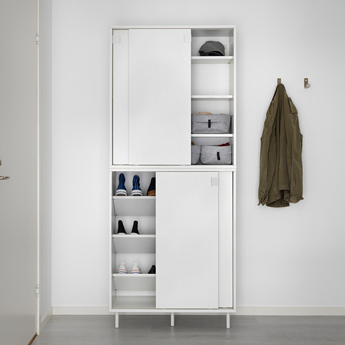 MACKAPÄR shoe cabinet/storage, white, 80x35x102 cm | IKEA Indonesia