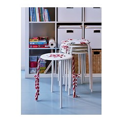 MARIUS - Stool, white, 45 cm