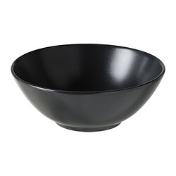 FÄRGKLAR - Bowl, matt dark grey, 19 cm